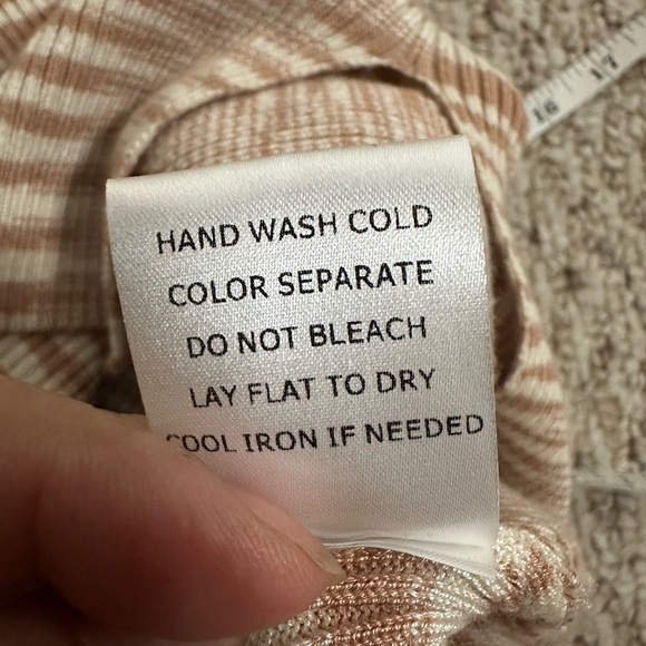 Altar'd State Tan and Cream Long Sleeve Body con Dress size L - Picture 8 of 8